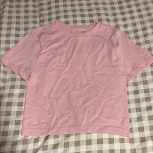 A NEW DAY Women’s Tight Soft Pink Cropped Casual Tee- Size M